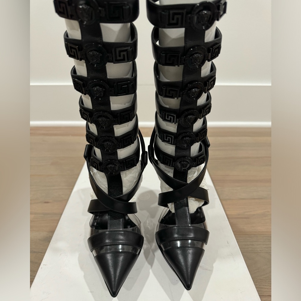 Versace Caged Stiletto Pointy Heel Size 41